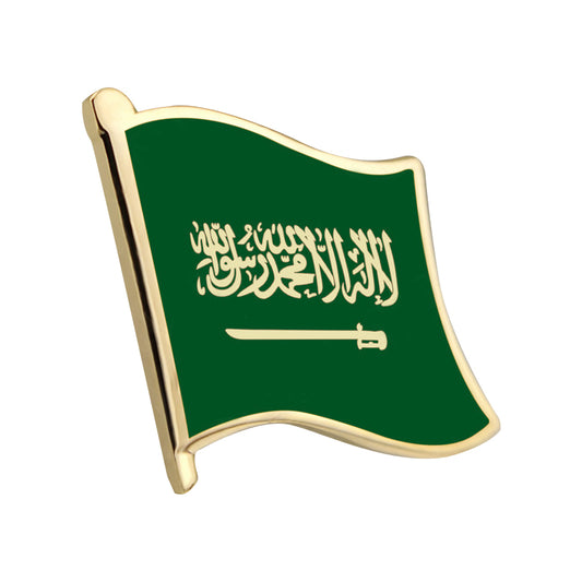 Hard enamel Saudi Arabia flag lapel pins