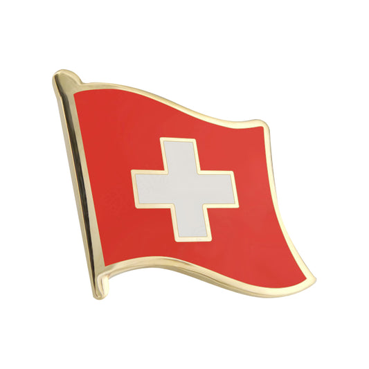 Spille con bandiera svizzera in smalto duro