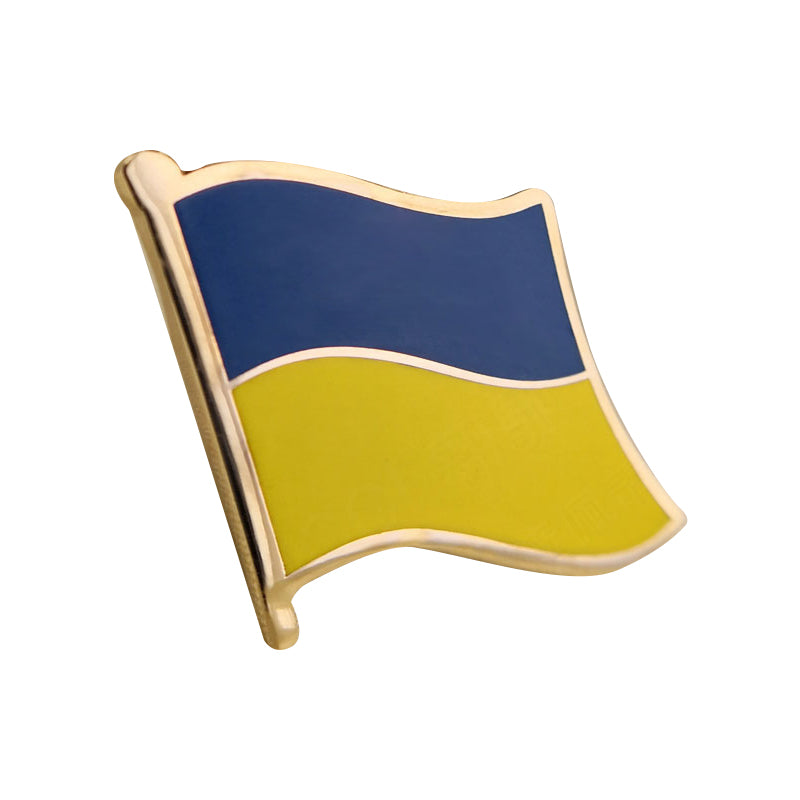 Anstecknadeln mit ukrainischer Flagge