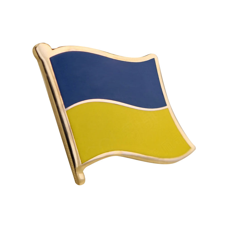 Ukraine-flag-pin waving flag