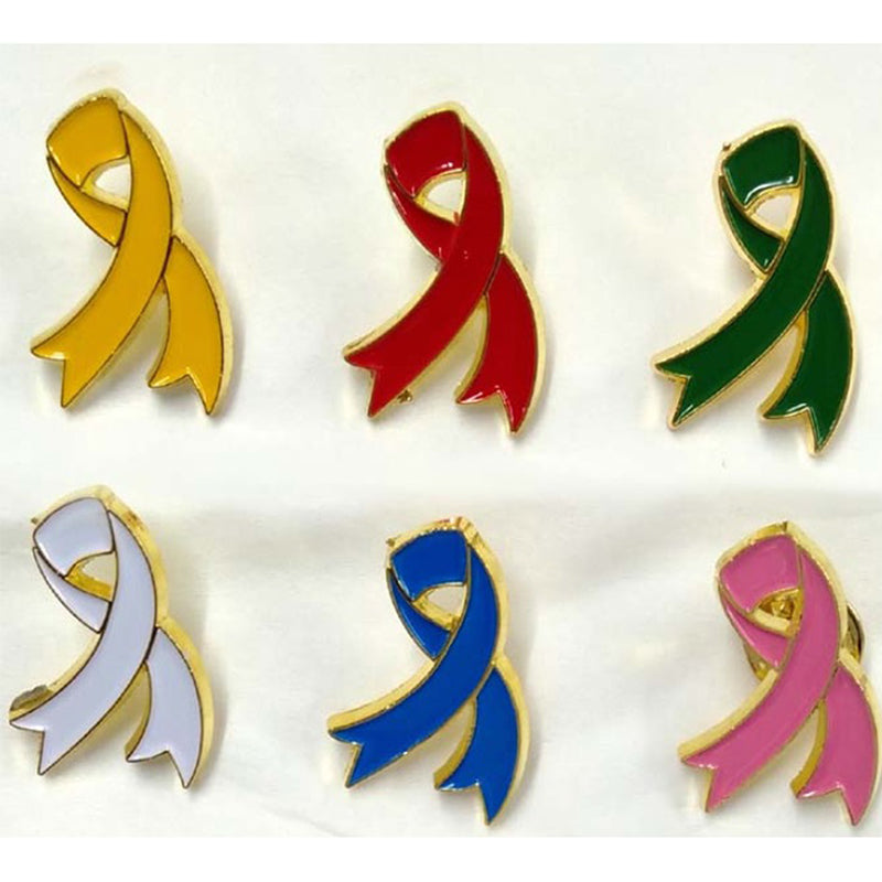Awareness ribbon lapel pin