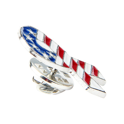 Ribbon shape american lapel pin