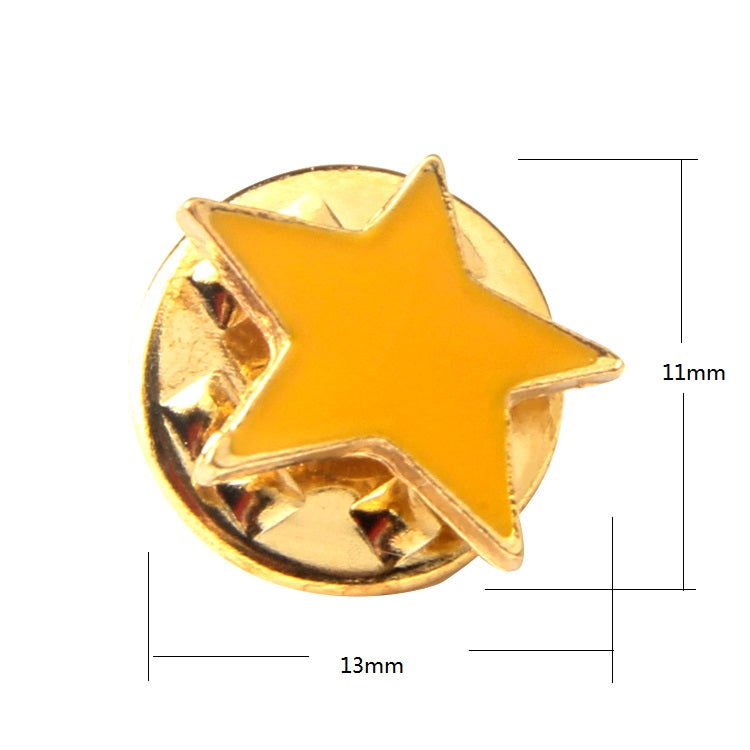 Star moon shape lapel pins